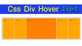 Div Box hover effect using Html and Css  Exp  2  Web Zone [upl. by Ecirual]