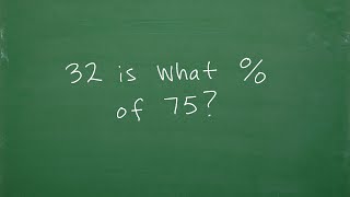 32 is what PERCENT of 75 Let’s solve the percent problem stepbystep… [upl. by Nitsruk935]