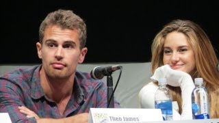 Divergent Star Theo James Talks Chemistry With Shailene Woodley [upl. by Alaunnoif]