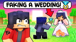 I faked my REAL WEDDING in Minecraft [upl. by Ahsitruc805]