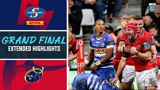 DHL Stormers v Munster  Extended Highlights  Grand Final  URC 202223 [upl. by Nnylasor]