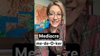 How to pronounce MEDIOCRE SHORTS Quick English Pronunciation Mini Lesson practicepronunciation [upl. by Hama]