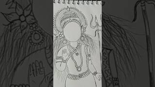 Sherawali maa drawing 💥Durga ji drawingDurga ki chitra art [upl. by Hserus]