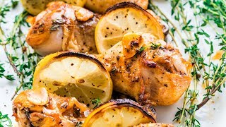 Lemon Garlic Roasted Chicken Legs [upl. by Adnyc336]