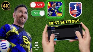 100 Best Play Settings In Efootball 2025 Mobile  Best Setting eFootball 2025 🔥🔥🔥 [upl. by Annasoh]