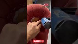 sofa handle making tutorial sofa interior custom furniture [upl. by Sulecram]