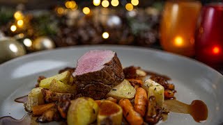 Weihnachtsrezept mit Kalbfleisch Kalbsfilet mit Ofengemüse und Pfifferlingen [upl. by Teodora]