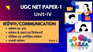 UGC NET Paper1 Unit 4Communication Meaning Types amp Characteristics of Communication Sampreshan [upl. by Eriuqs]