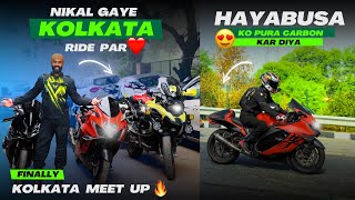 Finally vo din aa gaya 😍 Kolkata Ride ke liye Hayabusa ko full Carbon kar diya or Nikal gaye ❤️ [upl. by Calandria]