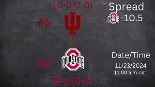 Ohio State vs Indiana Football Preview amp Predictions [upl. by Tterb]