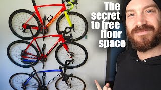 BEST garageoffice space saving bicycle wall storage [upl. by Lister]