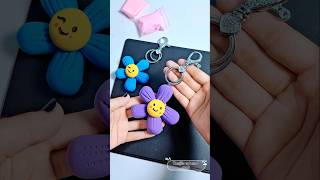 Easy Flower keychain🌸youtubeshorts art shorts craft diy [upl. by Leasia]