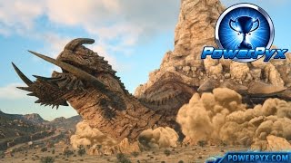 Final Fantasy XV  Adamantoise Boss Fight amp Location Tortoise Toppler Trophy  Achievement Guide [upl. by Aihpled]