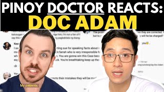 FILIPINO DOCTOR REACTS DOC ADAM CONTROVERSY [upl. by Tay711]