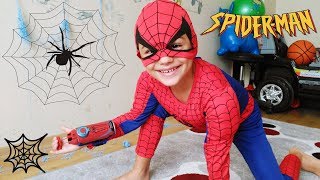 SPIDERMAN ÖRÜMCEK ADAM AĞ ATIYOR NEŞELİ ÇOCUK VİDEOLARI [upl. by Ahtabbat]