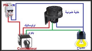 طريقة توصل الخليه الضوئية يداوي اوتوماتيكيphotocell [upl. by Alphonsa153]