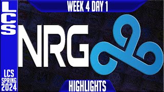 NRG vs C9 Highlights  LCS Spring 2024 Week 4 Day 1  NRG Esports vs Cloud9 [upl. by Caputto32]