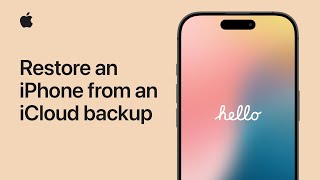 How to restore your iPhone from an iCloud backup  Apple Support [upl. by Dex]