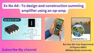 To design and construction summing amplifier an using opamp ic741  সামিং অপারেশনাল এমপ্লিফায়ার [upl. by Horowitz]