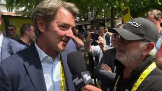 RENCONTRE sur le Tour de France avec François Baroin maire de Troyes ville étape 9 [upl. by Leeth]