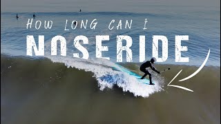 Longboard Surfing in New Jersey  How Long Can I Noseride [upl. by Nylauqcaj]