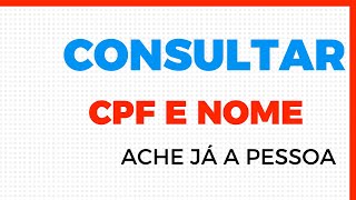 COMO ACHAR UMA PESSOA PELO NOME COMPLETO na INTERNET I Site de Consultas [upl. by Sirmons254]