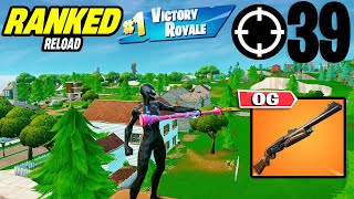 39 Elimination Solo Vs Squads quotRanked RELOADquot Elite Gameplay Wins Fortnite PS4 Controller On PC [upl. by Litnahc348]