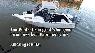 Epic Winter fishing off Whanganui on our new boat Hammer Tyme [upl. by Aroel264]