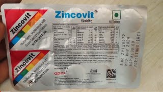 Zincovit Tablet Uses  Multivitamin amp MultiMineral With Grape Seed Extract [upl. by Mcgaw]