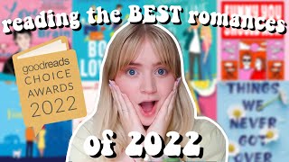 reading the 10 BEST ROMANCE BOOKS of 2022 according to goodreads  goodreads choice awards vlog [upl. by Tannen]