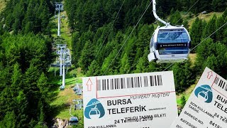 Bursa cable car Teleferik tour Going Up front video FHD amp 4K [upl. by Raddatz780]