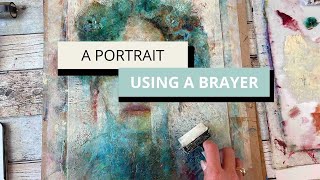 USING A BRAYER IN A PORTRAIT PART II oilpainting coldwax [upl. by Odyssey488]