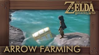 Zelda Breath of the Wild  Fastest Arrow Farming w Infinite Chest Respawn 300 in 10 Min [upl. by Asilat]