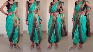 How to Drape Dhoti Saree  Dhoti Saree Draping  GroomingwithUtkarsha [upl. by Abrahams]