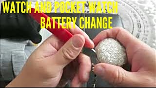 Watch and pocket watch battery change [upl. by Nnaaihtnyc49]