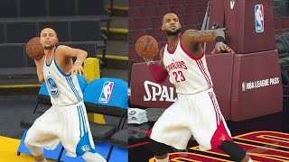 Who Can Make a Full Court Shot First in the NBA Stephen Curry vs LeBron James NBA 2K18 Gameplay [upl. by Ekez]