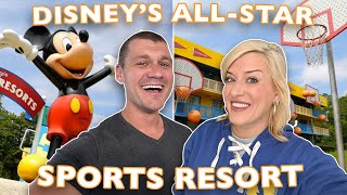 Disney Worlds CHEAPEST Hotels AllStar Sports Staycation  Room Tour Food Reviews Resort Tour [upl. by Atul]