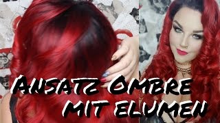 VLOG  Friseurbesuch  Ansatz Ombre SchwarzRot mit ELUMEN  RRALL amp NA2  Balayage  Haare Färben [upl. by Nnaacissej]