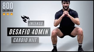 Treino Hiit de 40 MIN para gastar 800 calorias  sem repetições sem equipamentos em casa [upl. by Oys]