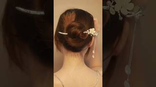 Hairstyle with hair accessories 😍 viral hairstyle unique trending shortvideo [upl. by Zerla]