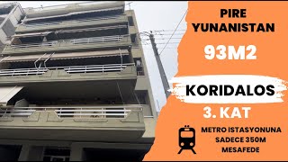 Pire Koridalos 93m2 3Kat 2yatak odası Metro istasyonuna sadece 350m mesafede [upl. by Ideih]