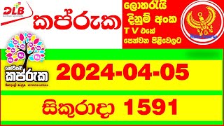 Kapruka 1591 today DLB Lottery Result 20240405 කප්රුක අද Lotherai dinum anka 1591 DLB Lottery [upl. by Marciano460]