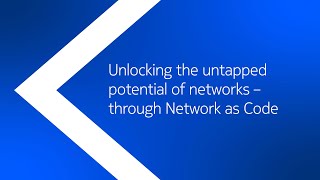 Unlocking the untapped potential of networks  through Network as Code [upl. by Ralyt]