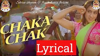 Atrangi Re Chaka Chak lyrical ARRahman Akshay K Sara A K [upl. by Estes]