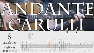 Andante Carulli with Tab  Classical guitar [upl. by Ellimac250]