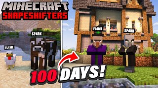 We Spent 100 Days as DUO SHAPESHIFTERS in Minecraft [upl. by Zolnay]