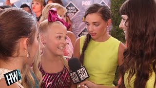 JoJo Siwa amp Dance Moms Cast Talk Future Career Goals TEEN CHOICE AWARDS 2016  Hollywire [upl. by Concha827]