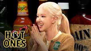 ROSÉ Needs a Stress Ball While Eating Spicy Wings  Hot Ones [upl. by Janette]