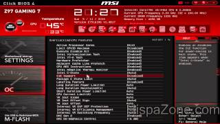 MSI Z97 Gaming 7  Bios UEFI  HispaZonecom [upl. by Haronid]