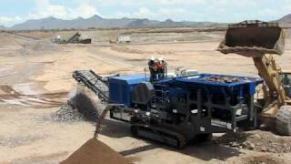 Kleemann Tracked Jaw Crusher MC 120 Z Crushing River Gravel [upl. by Ayeki]